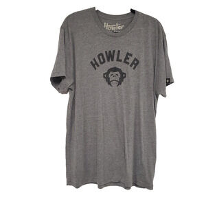 Howler Bros Logo Men's XL T-shirt Gray Crew Neck Short Sleeve